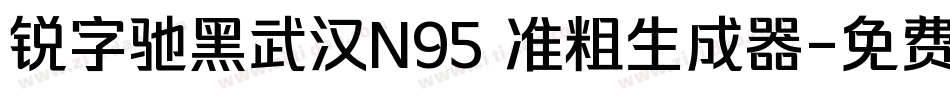 锐字驰黑武汉N95 准粗生成器字体转换